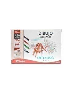 LAMINA DE DIBUJO FABRIANO 130g A3 GRANO NATURAL RECUADRO  CAJA DE 250