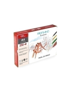 LAMINA DE DIBUJO FABRIANO 130g A4 GRANO NATURAL CAJA DE 250