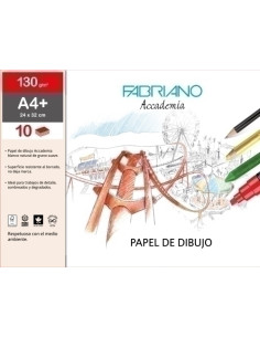 LAMINAS DIBUJO FABRIANO 24X32 LISA BOLSA DE 10
