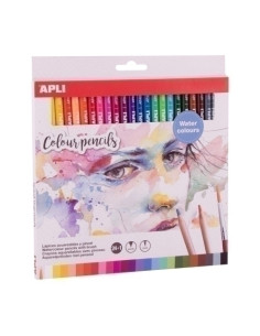 LAPICES ACUARELABLES APLI ESTUCHE DE 24  PINCEL