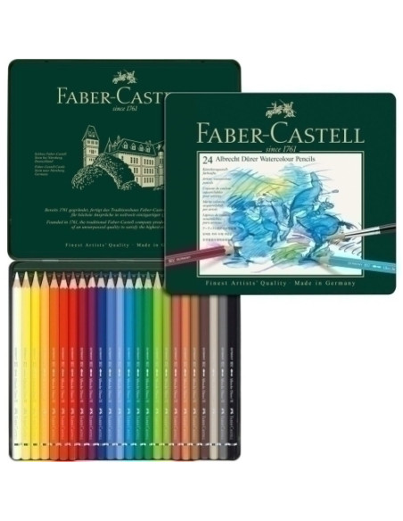 LAPICES ACUARELABLES FABER-CASTELL ALBRECHT DÜRER estuche METAL de 24