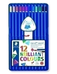 LAPICES ACUARELABLES STAEDTLER 156 ERGOSOFT AQUARELL BOX de 12