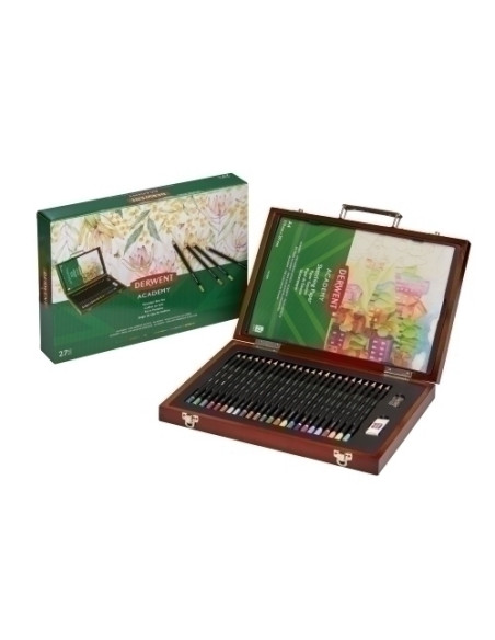 LAPICES DERWENT ACADEMY CAJA DE MADERA de 27pz