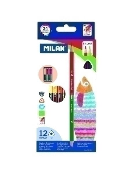 LAPICES MILAN BICOLOR CAJA DE 12