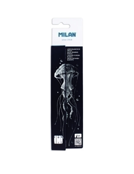 LAPICES MILAN DIBUJO MINA GRUESA 4mm BLANCOS ESTUCHE DE 3