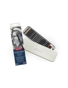 LAPICES de CARBONCILLO DERWENT CAJA DE 6