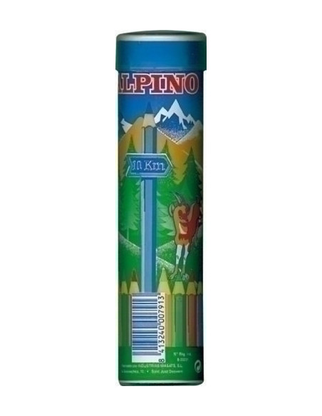 LAPICES de COLORES ALPINO  LARGOS tubo de 24