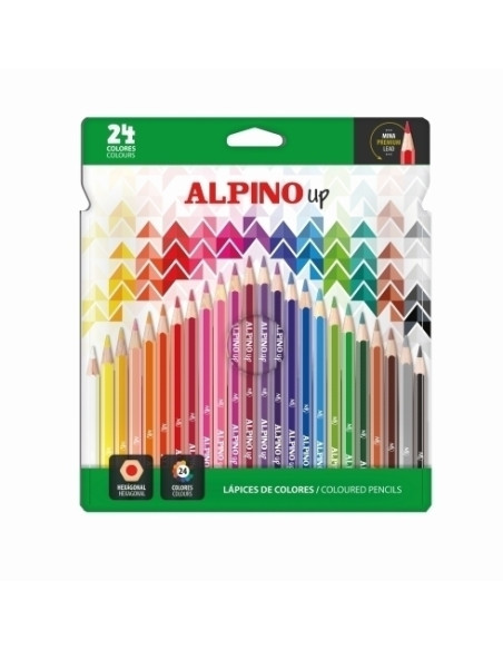 LAPICES de COLORES ALPINO UP MINA PREMIUM estuche de 24