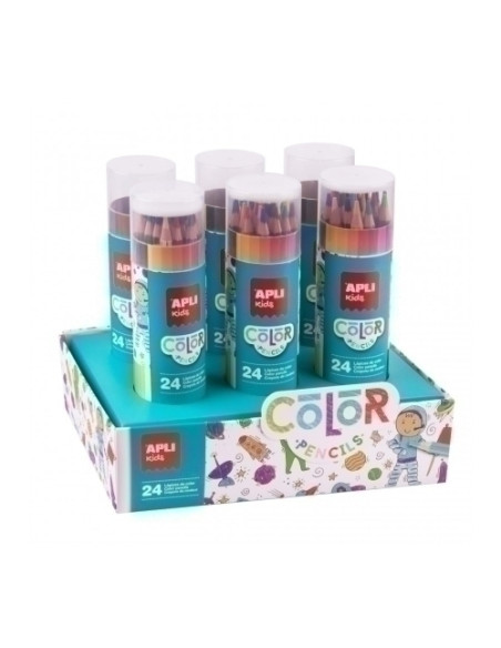LAPICES de COLORES APLI BOTE DE 24