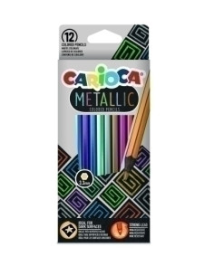 LAPICES de COLORES CARIOCA METALLIC CAJA de 12