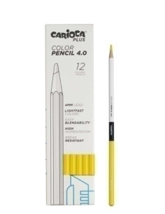 LAPICES de COLORES CARIOCA PLUS CAJA de 12 AMARILLO