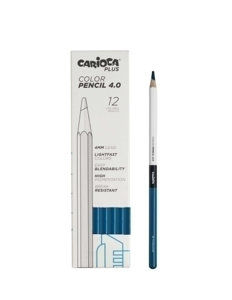 LAPICES de COLORES CARIOCA PLUS CAJA de 12 AZUL