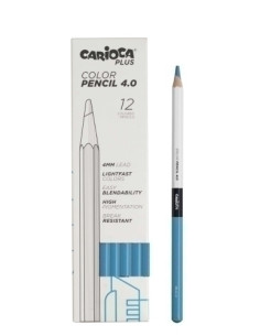 LAPICES de COLORES CARIOCA PLUS CAJA de 12 AZUL CLARO
