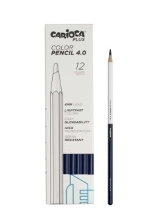 LAPICES de COLORES CARIOCA PLUS CAJA de 12 AZUL OSCURO