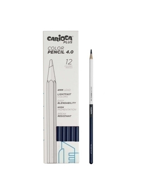 LAPICES de COLORES CARIOCA PLUS CAJA de 12 AZUL OSCURO