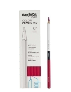 LAPICES de COLORES CARIOCA PLUS CAJA de 12 FUCSIA