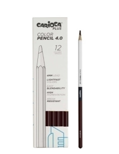 LAPICES de COLORES CARIOCA PLUS CAJA de 12 MARRON