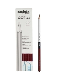 LAPICES de COLORES CARIOCA PLUS CAJA de 12 MARRON CLARO