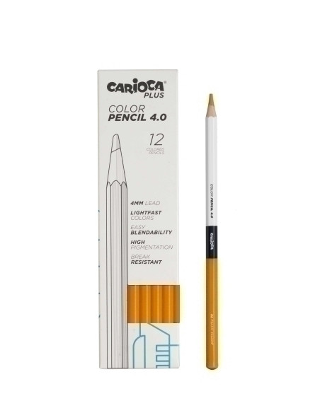 LAPICES de COLORES CARIOCA PLUS CAJA de 12 MELOCOTON