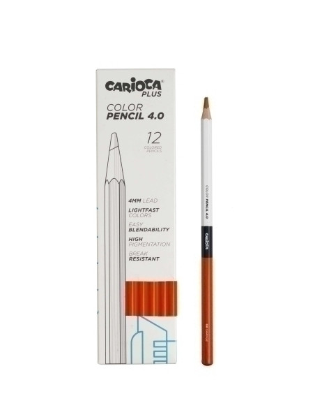 LAPICES de COLORES CARIOCA PLUS CAJA de 12 NARANJA