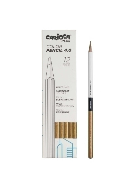 LAPICES de COLORES CARIOCA PLUS CAJA de 12 ORO
