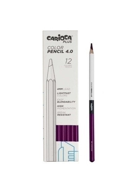 LAPICES de COLORES CARIOCA PLUS CAJA de 12 PERVINCA