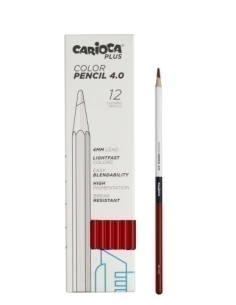 LAPICES de COLORES CARIOCA PLUS CAJA de 12 ROJO