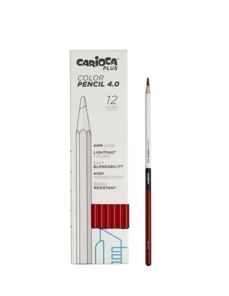 LAPICES de COLORES CARIOCA PLUS CAJA de 12 ROJO