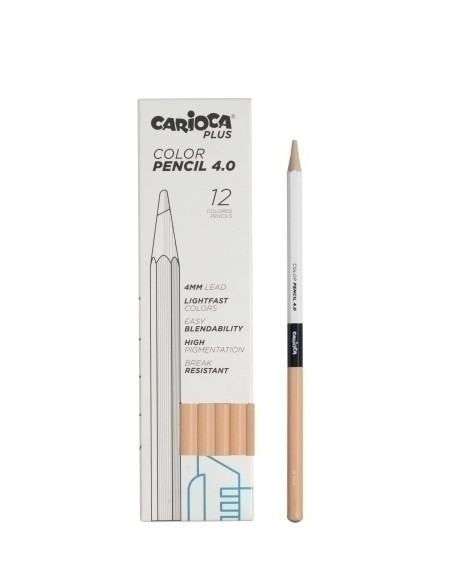 LAPICES de COLORES CARIOCA PLUS CAJA de 12 ROSA