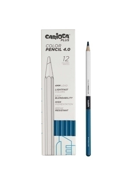 LAPICES de COLORES CARIOCA PLUS CAJA de 12 TURQUESA