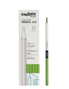 LAPICES de COLORES CARIOCA PLUS CAJA de 12 VERDE CLARO