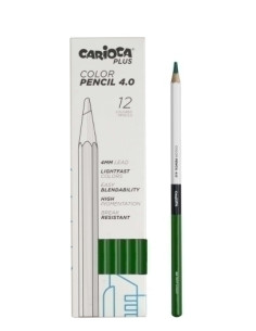 LAPICES de COLORES CARIOCA PLUS CAJA de 12 VERDE MENTA