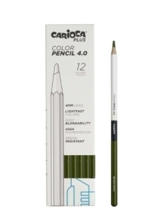 LAPICES de COLORES CARIOCA PLUS CAJA de 12 VERDE OSCURO