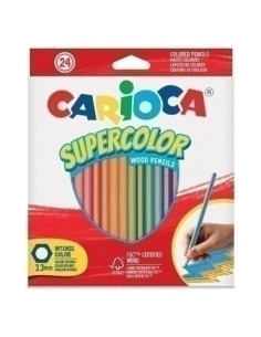 LAPICES de COLORES CARIOCA SUPERCOLOR CAJA de 24