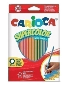 LAPICES de COLORES CARIOCA SUPERCOLOR CAJA de 36