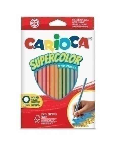 LAPICES de COLORES CARIOCA SUPERCOLOR CAJA de 36