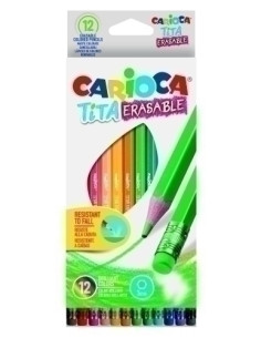 LAPICES de COLORES CARIOCA TITA CGOMA estuche de 12