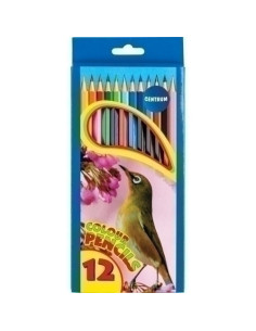 LAPICES de COLORES CENTRUM ZOO LARGOS ESTUCHE DE 12