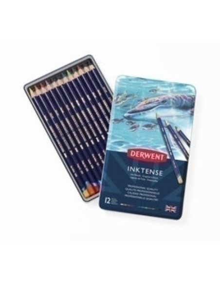 LAPICES de COLORES DERWENT INKTENSE CAJA METALICA de 12