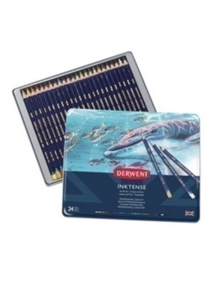 LAPICES de COLORES DERWENT INKTENSE CAJA METALICA de 24