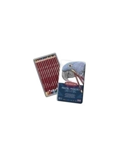 LAPICES de COLORES DERWENT PASTEL CAJA METALICA de 12