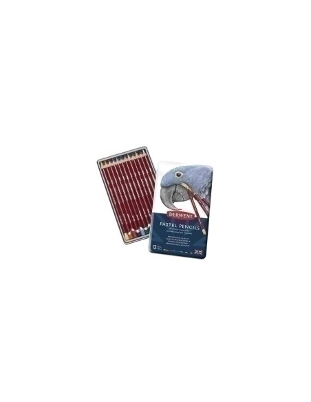 LAPICES de COLORES DERWENT PASTEL CAJA METALICA de 12