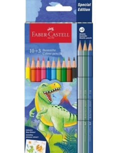 LAPICES de COLORES FABER-CASTELL DINOSAURIOS ESTUCHE de 103