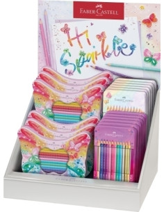 LAPICES de COLORES FABER-CASTELL SPARKLE EXPOSITOR de 18