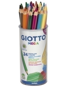 LAPICES de COLORES GIOTTO MEGA BOTE DE 24