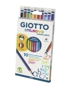 LAPICES de COLORES GIOTTO STILNOVO BORRABLES estuche de 10