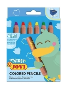 LAPICES de COLORES JOVI MY FIRST COLORED PENCILS CAJA de 6
