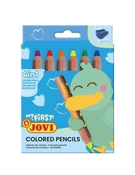 LAPICES de COLORES JOVI MY FIRST COLORED PENCILS CAJA de 6