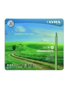 LAPICES de COLORES LYRA GRADUATE ESTUCHE METAL de 24