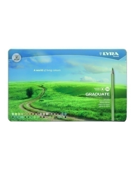 LAPICES de COLORES LYRA GRADUATE ESTUCHE METAL de 36